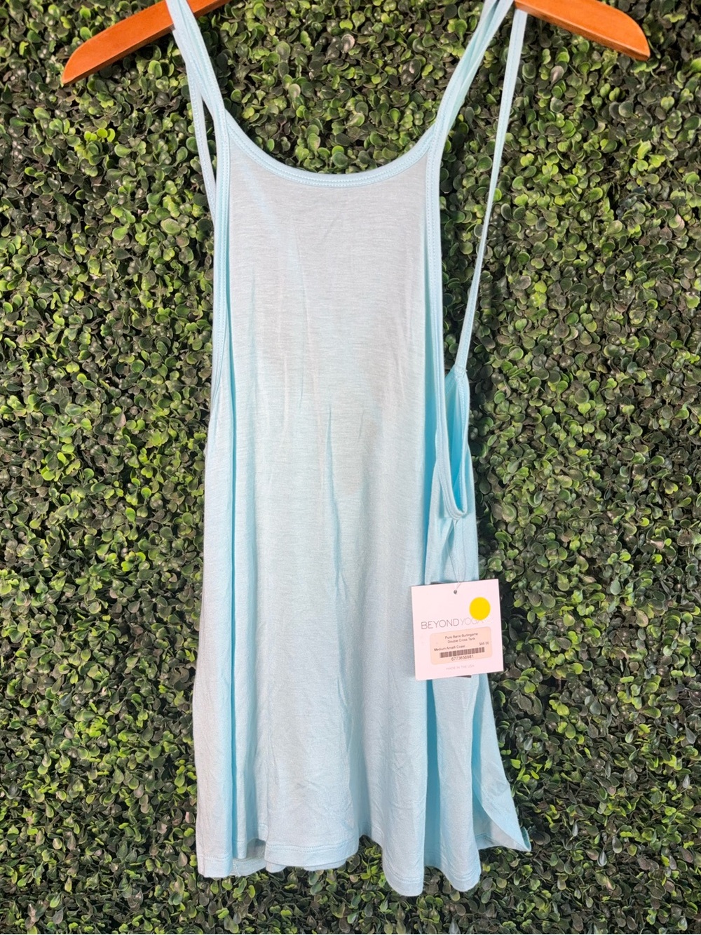 Beyond Yoga Pure Barre Burlingame Double Cross Tank Amalfi Coast M NWT